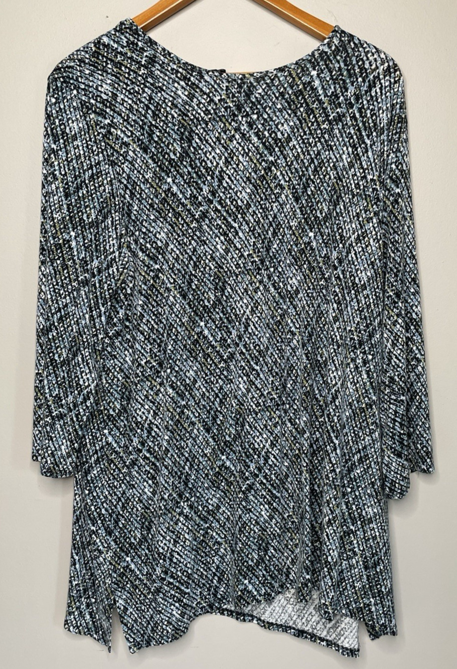 J.Jill Wearever Abstract Print Tunic Top Women’s XL Tall 3/4 Sleeve Stretch
